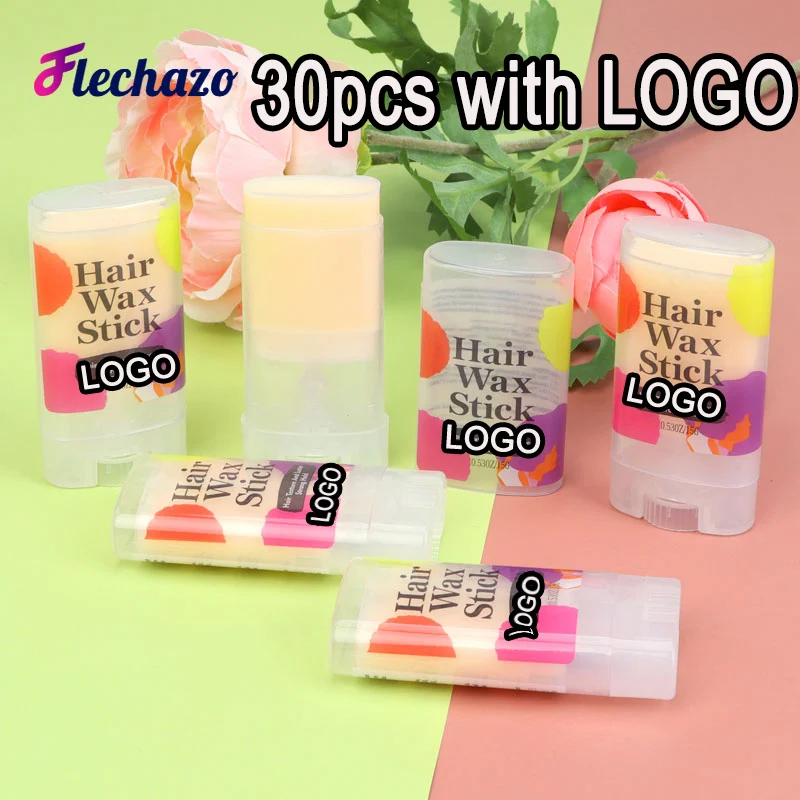 

30Pcs Hair Wax Stick Private Logo Customize Edge Control Baby Hairs Wax Slick Frizzy Hair Smoothed Hair Pomade Stick Gel Cream