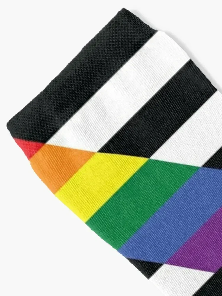 Straight Ally Pride Flag Socks professional running ankle with print Woman Socks Men's