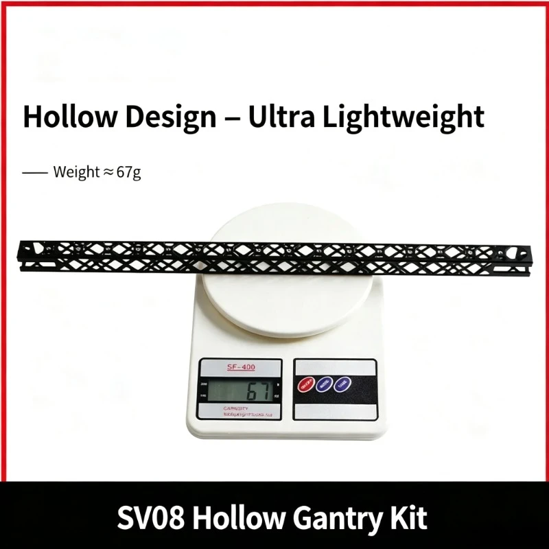 3D printer accessories SV08 hollow high strength and high precision CNC gantry 425mmX axis light and easy to install