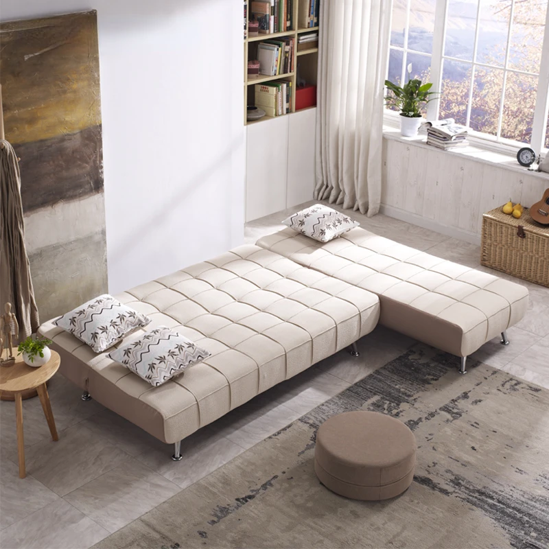 Folding sofa bed Dual-use fabric living room small multi-functional sofa bed can be folded