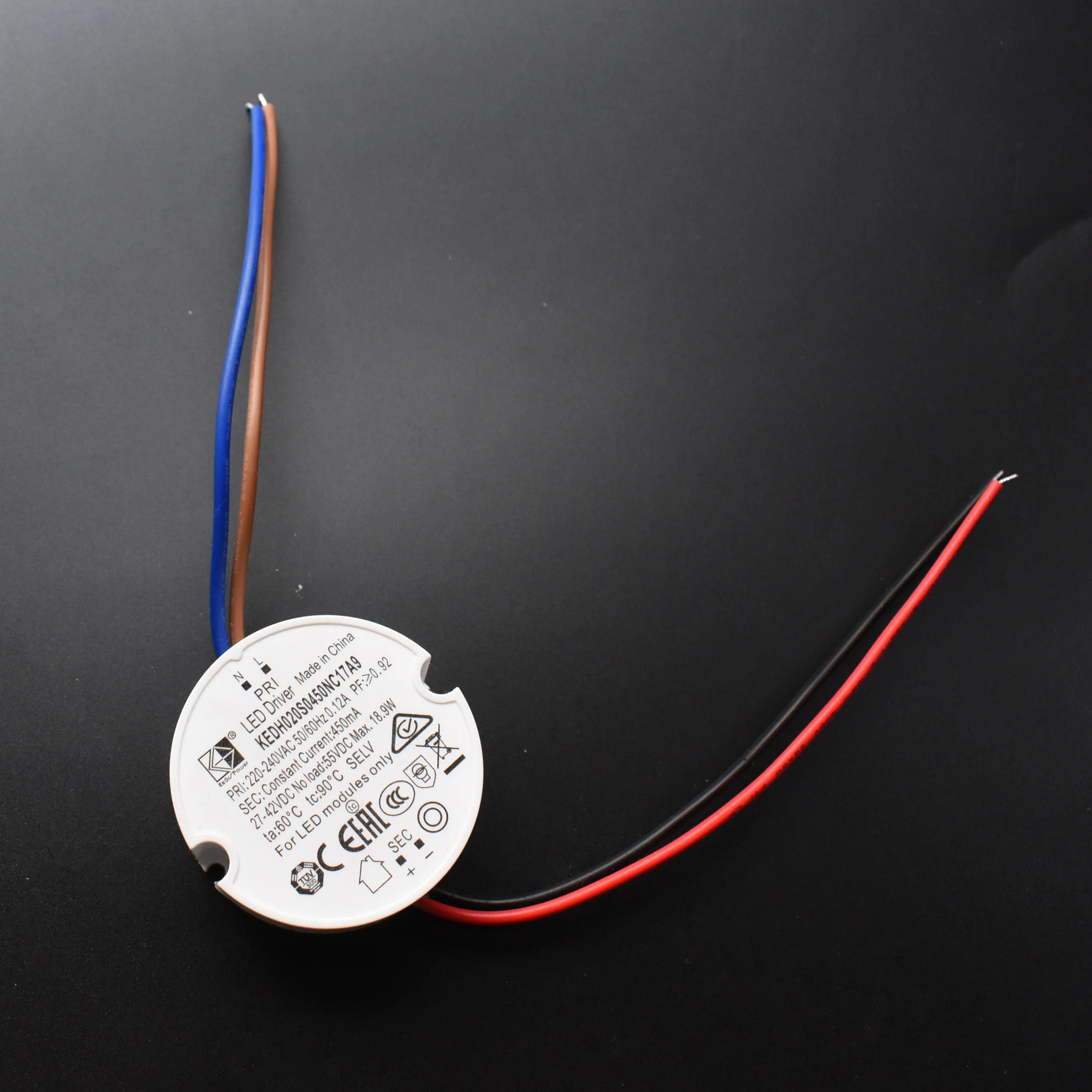 High PF IP44 CC Built-in LED Power Supply Round LED Driver 350mA 450mA 500mA Suitable for Use Inside of Light