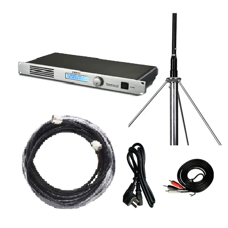 30w/50w  50 Watts Transmitter FM 30W 87-108MHz Radio Broadcast +Antenna+ RF cable kit