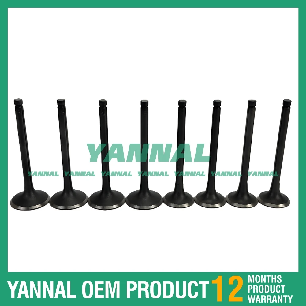 High quality 8PCS Intake and Exhaust Valve For YunNei YN33GBZ Engine Parts