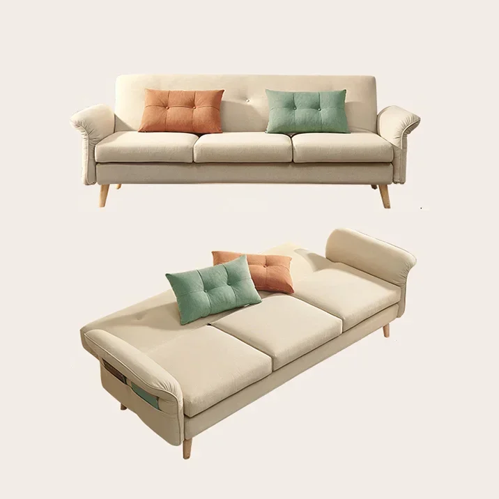 2026 Living Room Furniture Sofa Modern Folding Sofa 3 Seater Fabric Tufted Convertible Sofa Bed