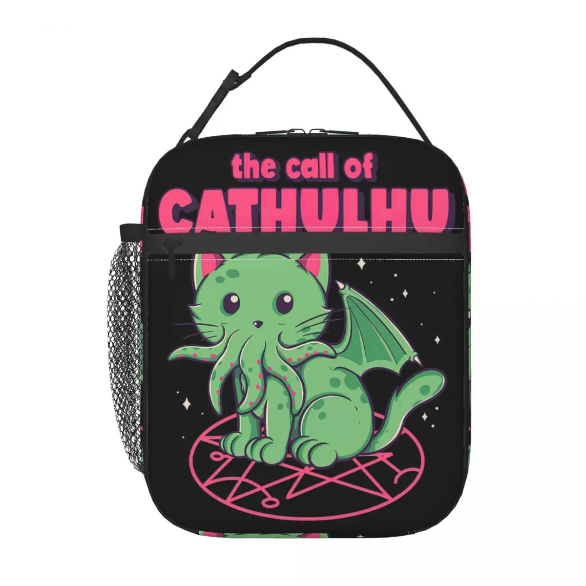 The Call Of Cthulhu Thermal Insulated Lunch Bags Lovecraft Monster Cat Resuable Lunch Container for School Storage Food Box