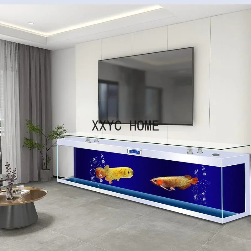 

Супер белый стеклянный светильник, роскошный ТВ-шкаф, рыбный глобус, домашний маленький и средний размер, гостиная, экологический аквариум