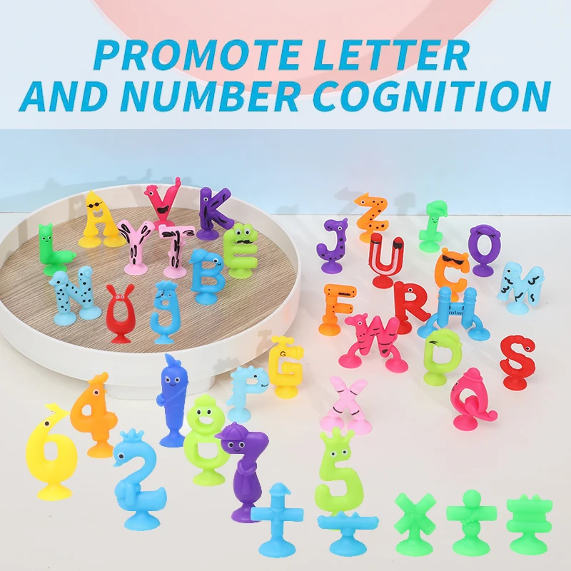 Numbers Letters Suction Cup Toys For Kids, Sensory Sucker Toys, Bath Toys For Toddlers, Educational Toys For Boys And Girls