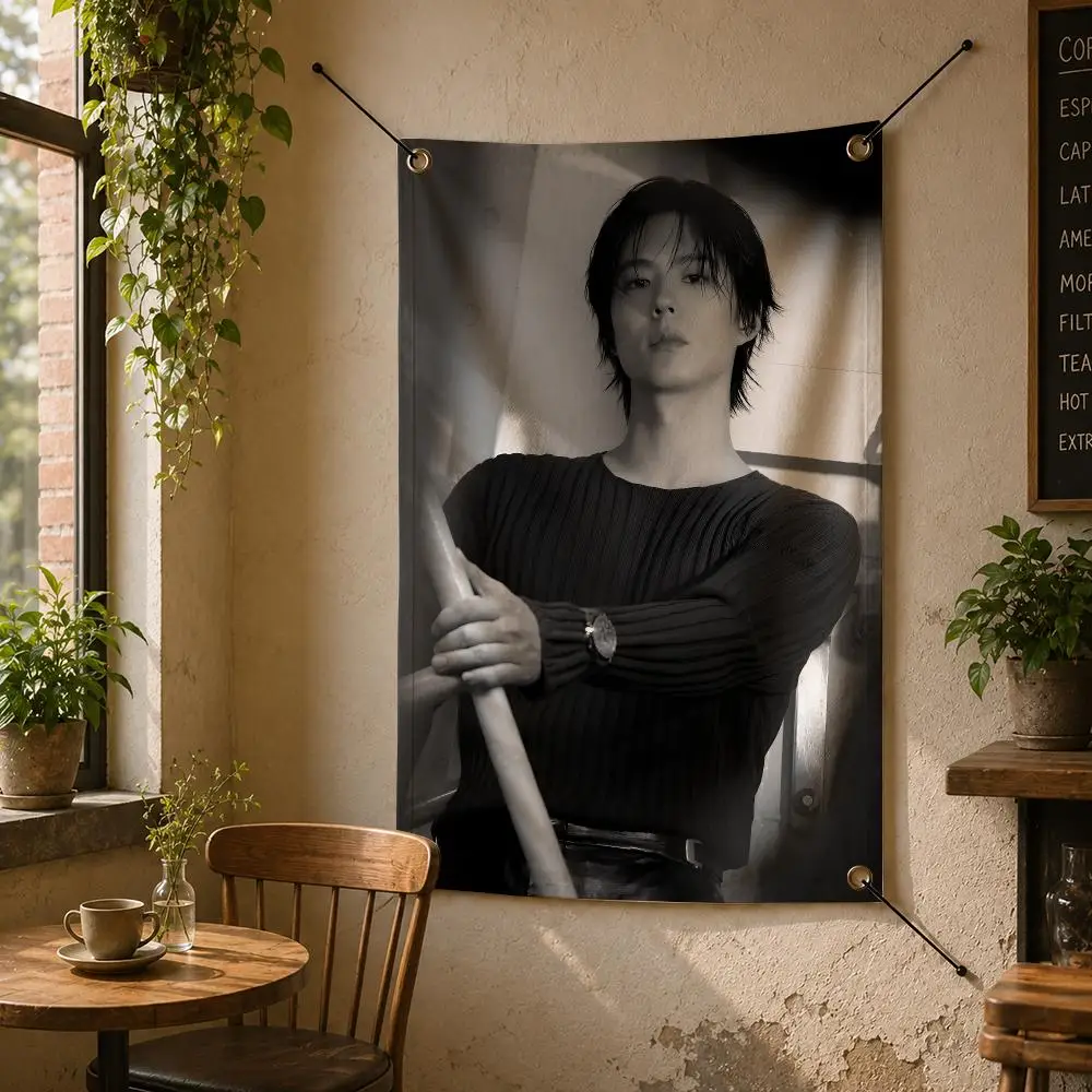 Actor P-Park Bo Gum Flags Flag Banner Wall Hanging for Bedroom Dorm Room Home Bar Party Indoor Outdoor Wall Decor