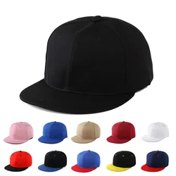 Solid Color Flat Brim Cap Korean Hiphop Light Board Baseball Cap Trendy Breathable Adjustable Sunscreen Hat Outdoor Travel Hat