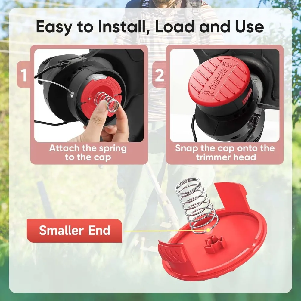 String Trimmer Replacement Spool Cap - Compatible with Craftsman and Weed Wacker Trimmer Line Parts