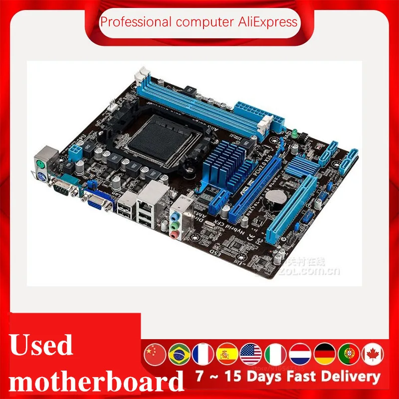 Imagem -02 - para Asus M5a78l-m Lx3 Mais Placa-mãe Soquete Am3 Mais para Amd 760g M5a97 970m fx Original Desktop Mainboard M5a78 Usado