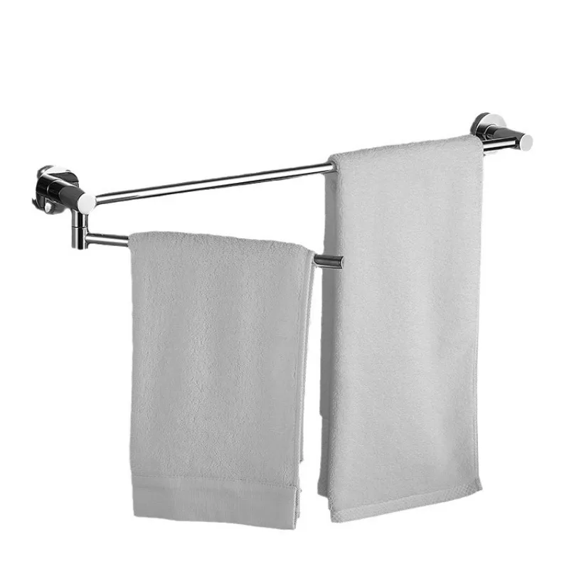 

All-copper movable towel rack, no punching rotating towel bar