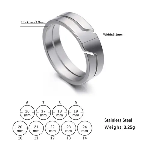 Fashion Simple Stainless Steel Couple Ring for Men Women Casual Finger Rings Jewelry Engagement Anniversary Gift