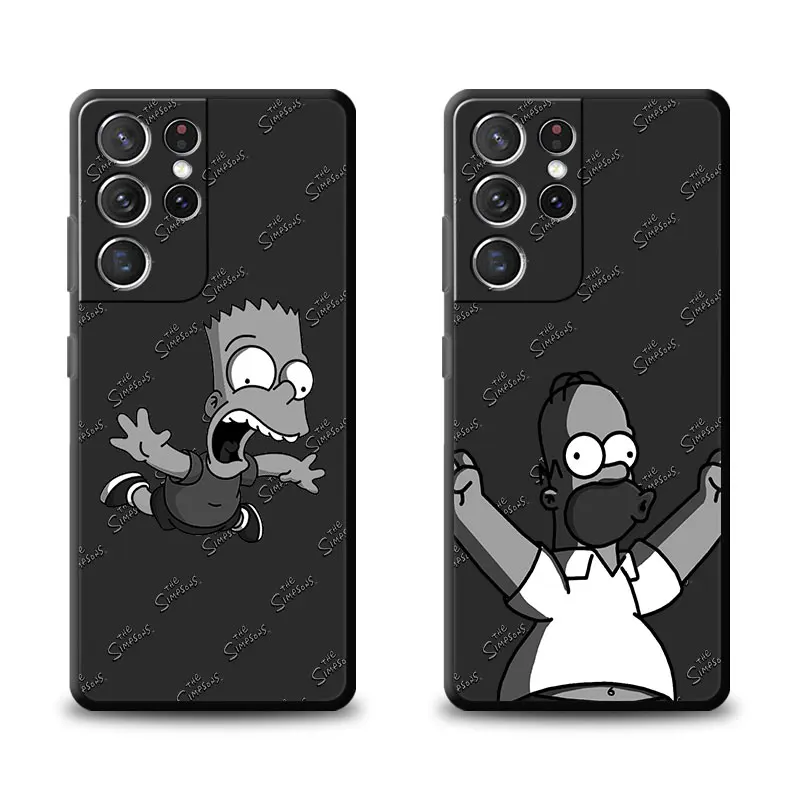 Case For Samsung Galaxy S23 Ultra S22 S20 FE S21 Plus S10 Lite S9 S8 S7 S10e Silicone Bumper Phone Cover The Simpsons Homer Capa