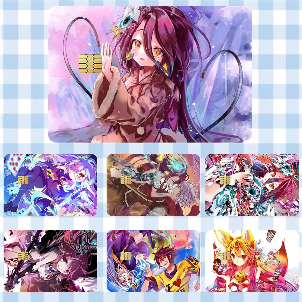 

no game no life Zero Shiro Sora Sticker Film Tape Skin for Credit Card Debit Card Cartoon Waterproof Stickers
