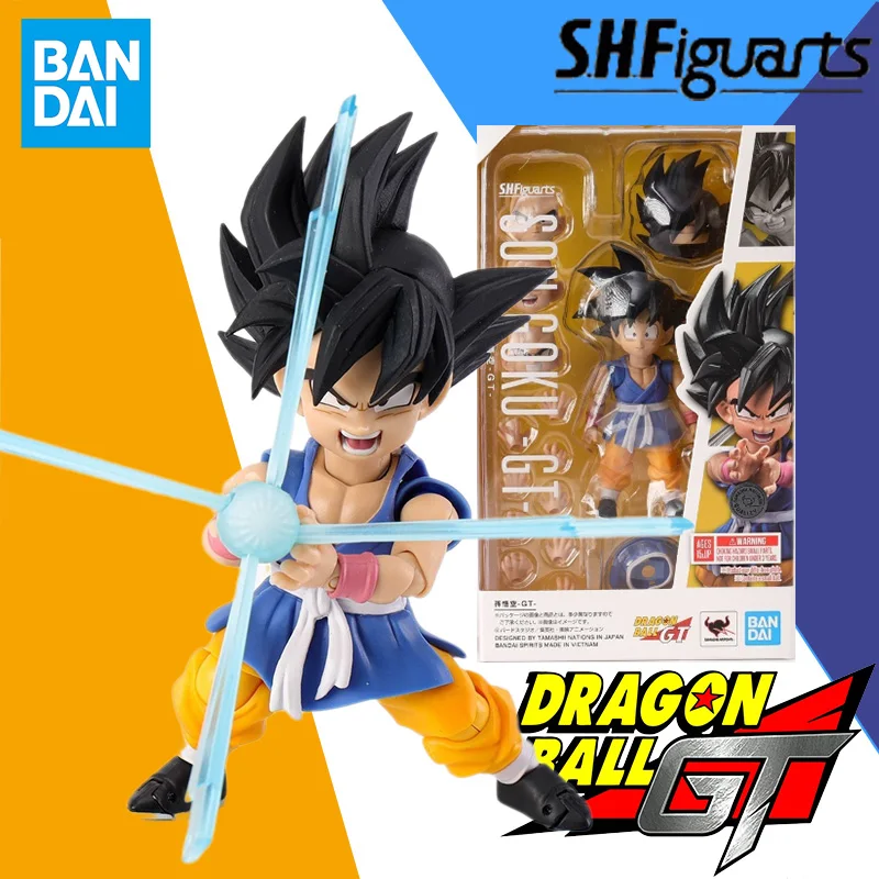 

Bandai Original SHF Dragon Ball GT SONG GOKU -GT- Anime Action Figure Model Fighter Finished Model Toy Gift FOR Children kid