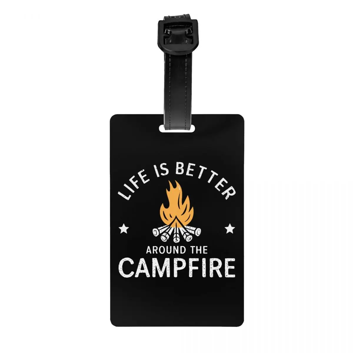 Custom Happy Campers Adventure Camping Luggage Tag Custom Baggage Tags Privacy Cover ID Label