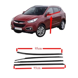 4 Pieces Outside Black or Chrome Windows Glass Rubber for Hyundai IX35 82210-2S000 Weatherstrip for Tucson LM 2nd 2010-2013