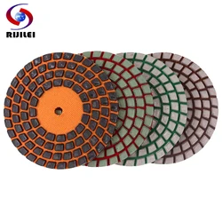 4 Step 4Inch Dry Polishing Pad For Granite Marble 4PCS Super Sharp Wall Sanding Disc For Sintered Stone