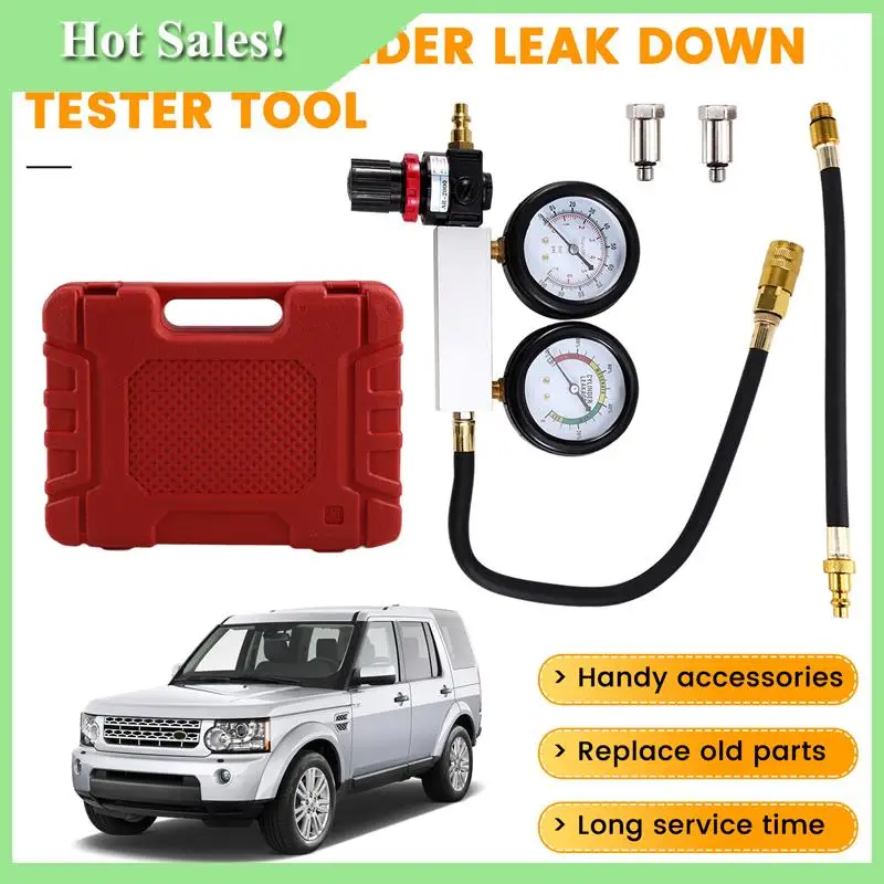 

-A99Z Cylinder Leak Down Tester Tool Leak Down Tester Set Cylinder Detector With Dual Gauges