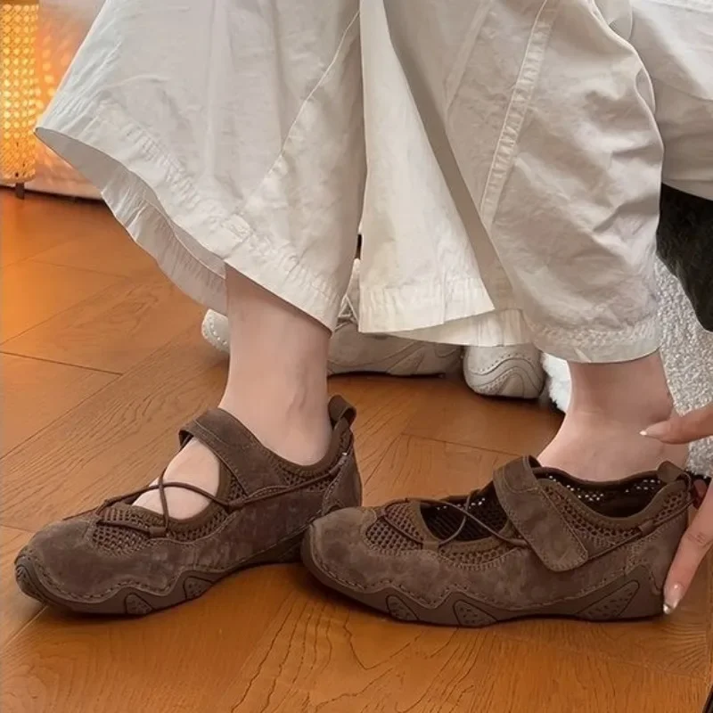 Platform Cutout Sneakers Women's 2025 Summer New Outdoor Single Shoes image 2