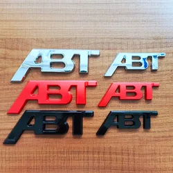 3D Metal Logo ABT Emblem Car Trunk Badge For T6 S5 RS7 C8 Q8 RS6 SQ5 Q5 Q7 RS4 A3 8V A6 ABT Sticker Accessories