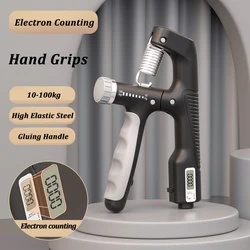 10-100Kg Adjustable Hand Grip Strengthener Trainer Forearm Exercise Gripper Bodybuilding Muscle Carpal Rehabilitation Athletes