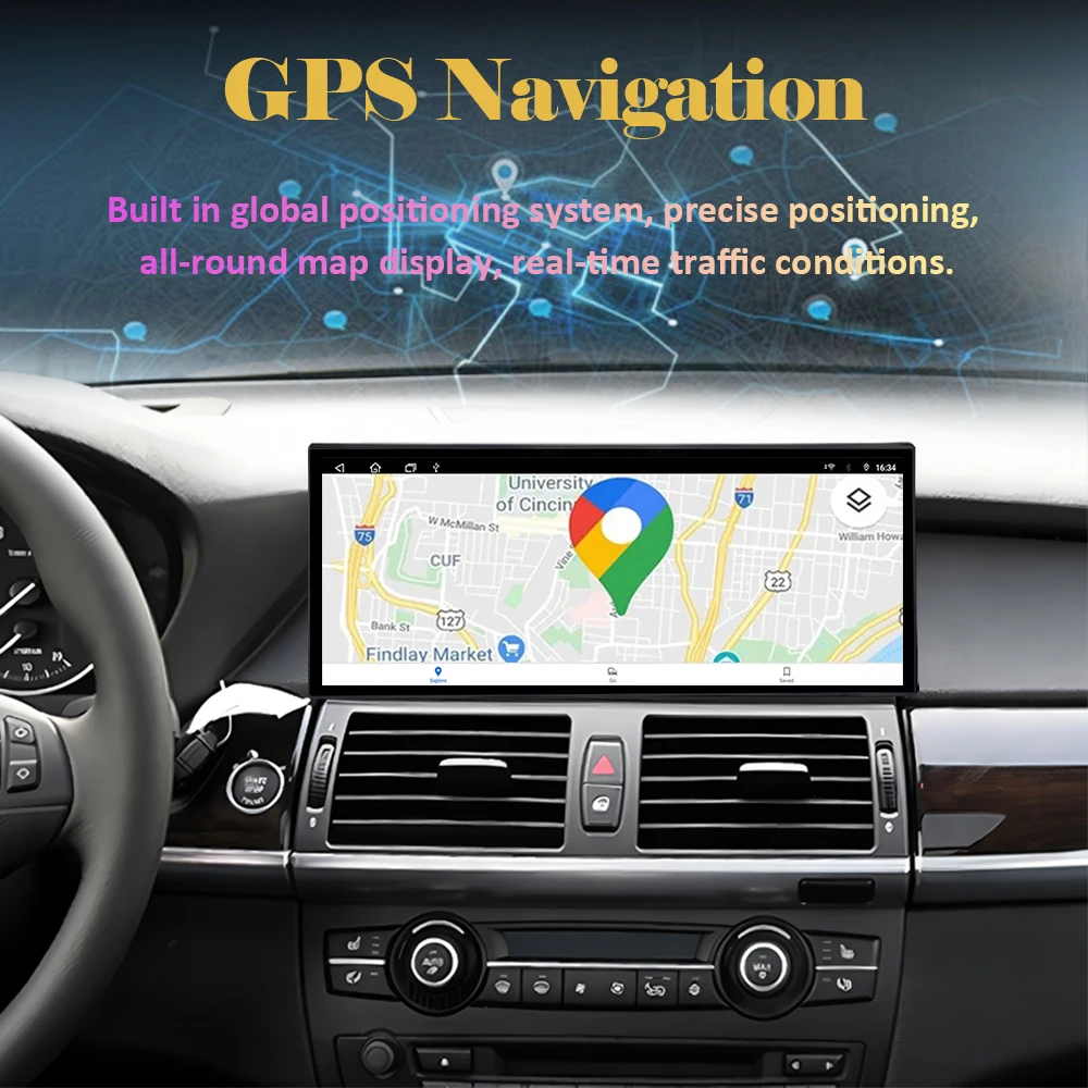 نظام تحديد المواقع والملاحة DVR WIFI لسيارات BMW X5 E70 X6 E71 2008-2013 CCC CIC نظام سيارة الصوت مشغل وسائط متعددة 12.3 "DSP ستيريو شاشة تعمل باللمس