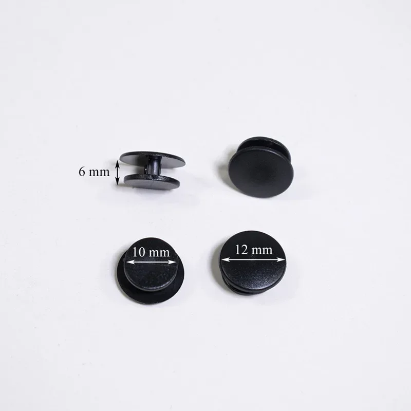 50PCS Plastic Buttons Black Ornaments For DIY Hole Shoes Charms Kids  Accessories Lightweight Buckles Boys Women Girls Gifts