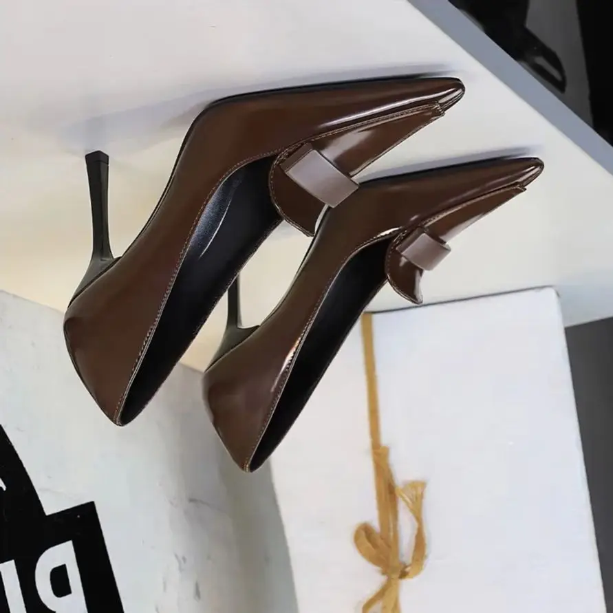 

Туфли-лодочки BIGTREE с острым носком из мягкой кожи, женские модные туфли на тонком каблуке, элегантная женская обувь, Zapatillas De Mujer