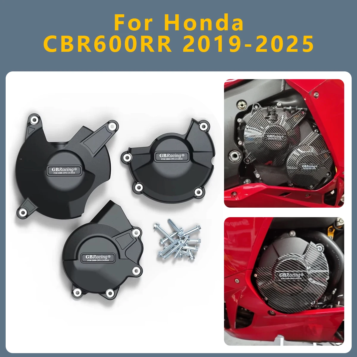 

Motorcycle Engine Cover Clutch Cover Protection Set Accessories For Honda CBR600RR CBR600 CBR 600 RR CBR-600 CBR-600RR 2019-2025