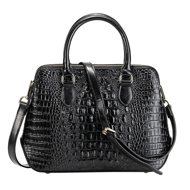 

Luxury High-grade Crocodile Pattern Women's Handbag Tote Bags Brand Genuine Leather Diagonal Straddle Shoulder Bag for Ladies