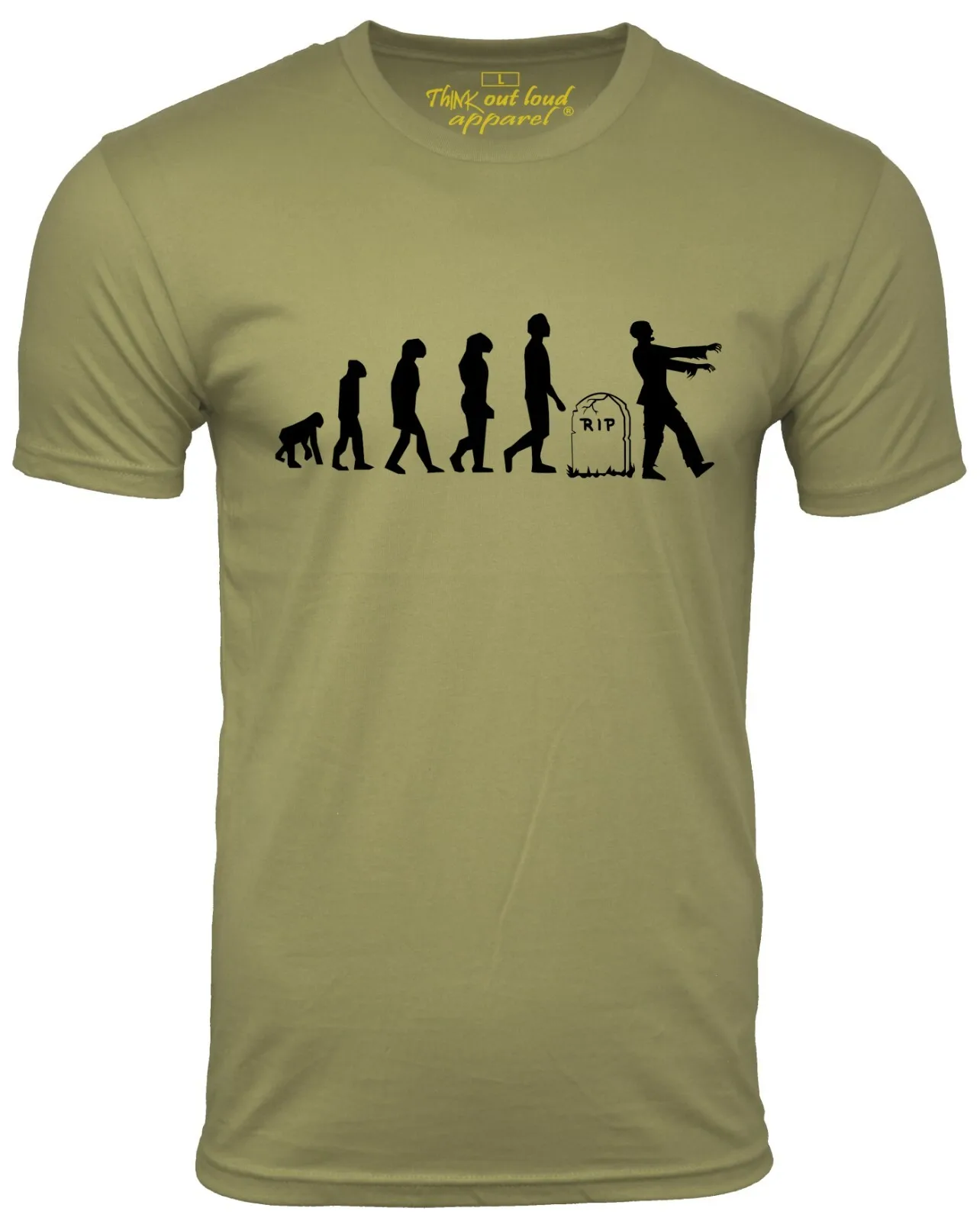 Zombie evolution Funny Tshirt Humor Tee