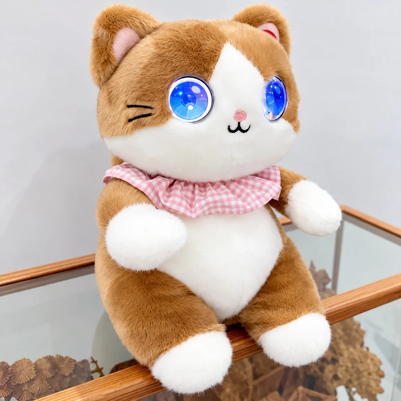 Smart AI Cat Plush Companion Toy WiFi Voice Interactive Doll Multi-language Conversation Memory Function Cute Plush Ornament