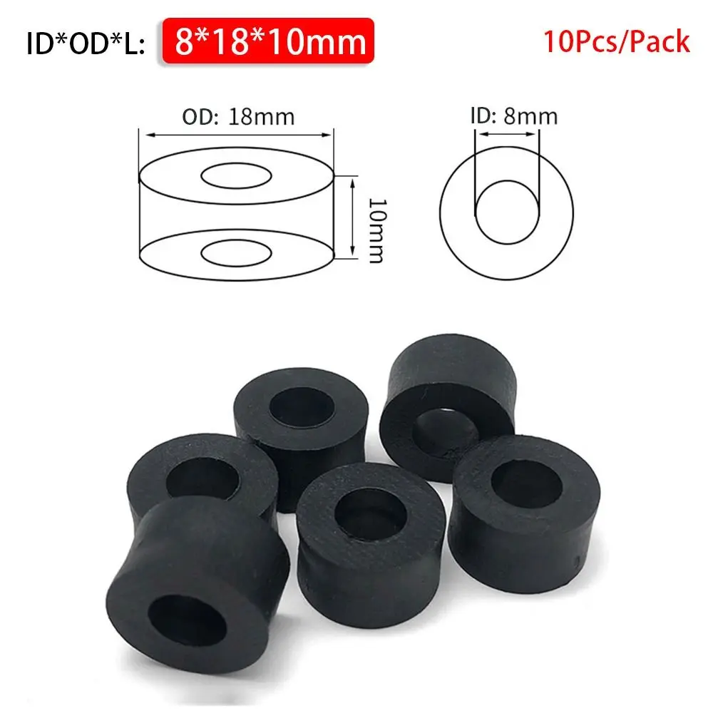 10Pcs/Pack New Non-Threaded ABS Spacer TV Install Column Pillar M3-M10 Hollow Standoff Round PCB Board Support Nylon Washer