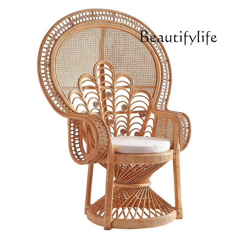 

Republic of China rattan chair design South East Asia rattan furniture art creative wedding photography props