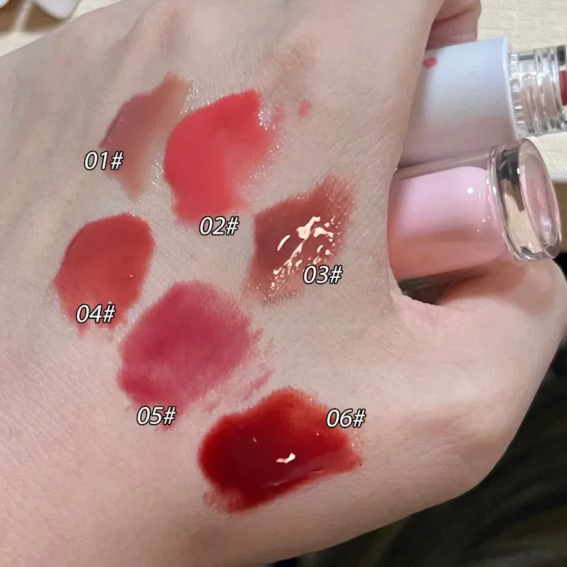 Lucidalabbra Effetto Gelatina a Lunga Durata, Idratante, Effetto Specchio, Rossetto Colorato, Tinta Labbra Brillante Cristallina, Trucco Coreano per la Cura delle Labbra