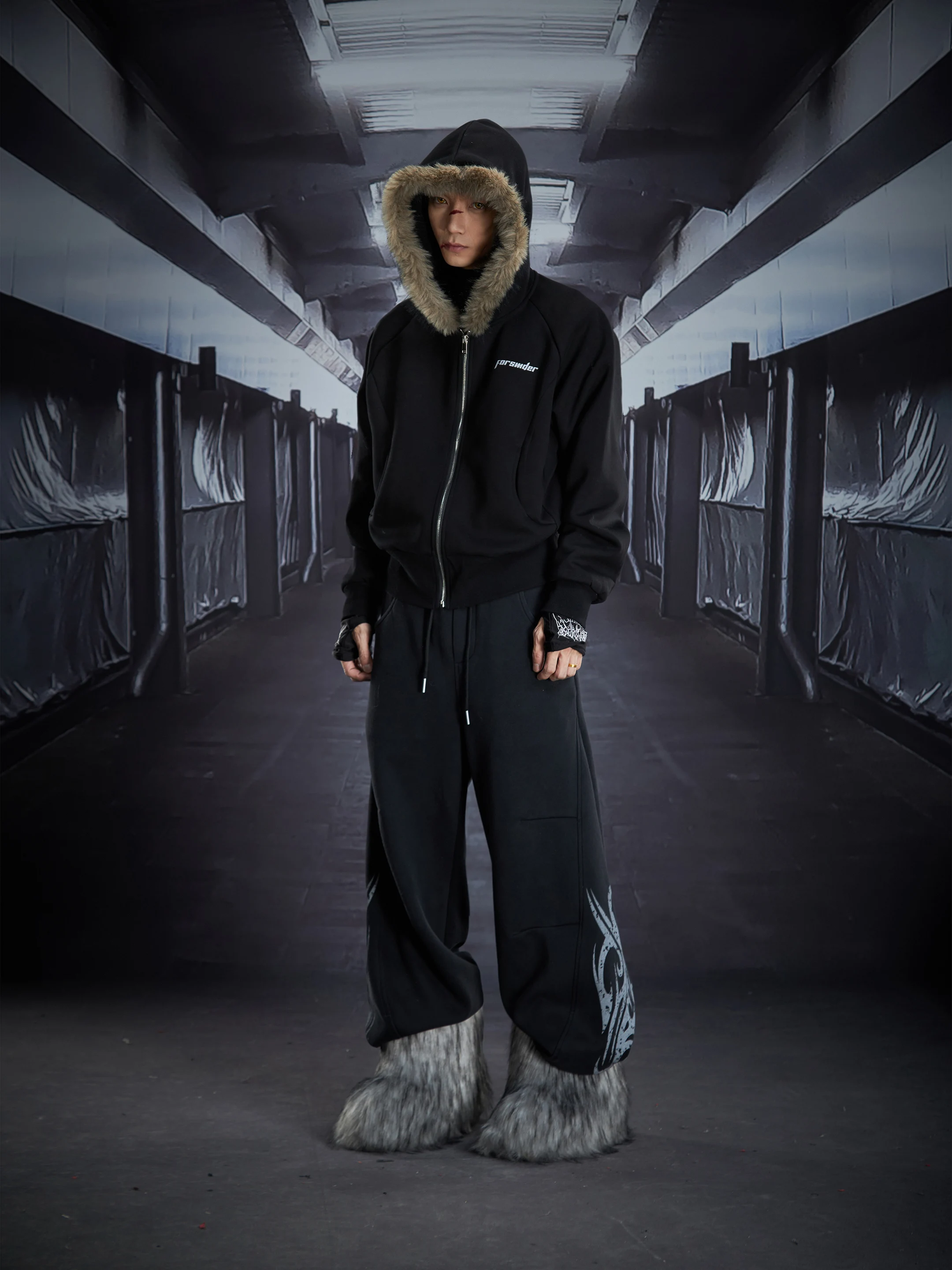 Fashion Trend Loose Casual Hooded Short Sweatshirt Spring Autumn Thin Youth Popular Stylish Zipper Jacket for Men