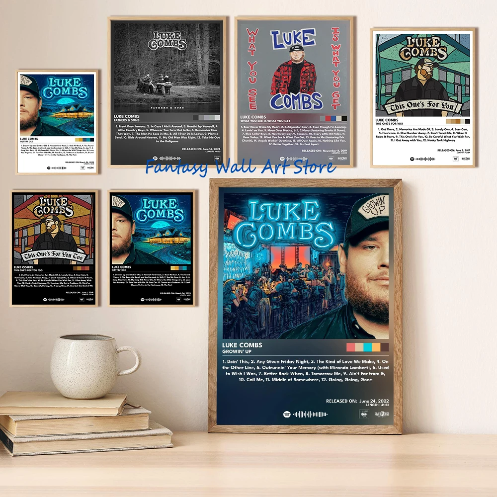 Luke Combs Music What You See Is What You Get Gettin' Old Album Covers Wall Art Poster Canvas Painting Wall Pictures Home Decor