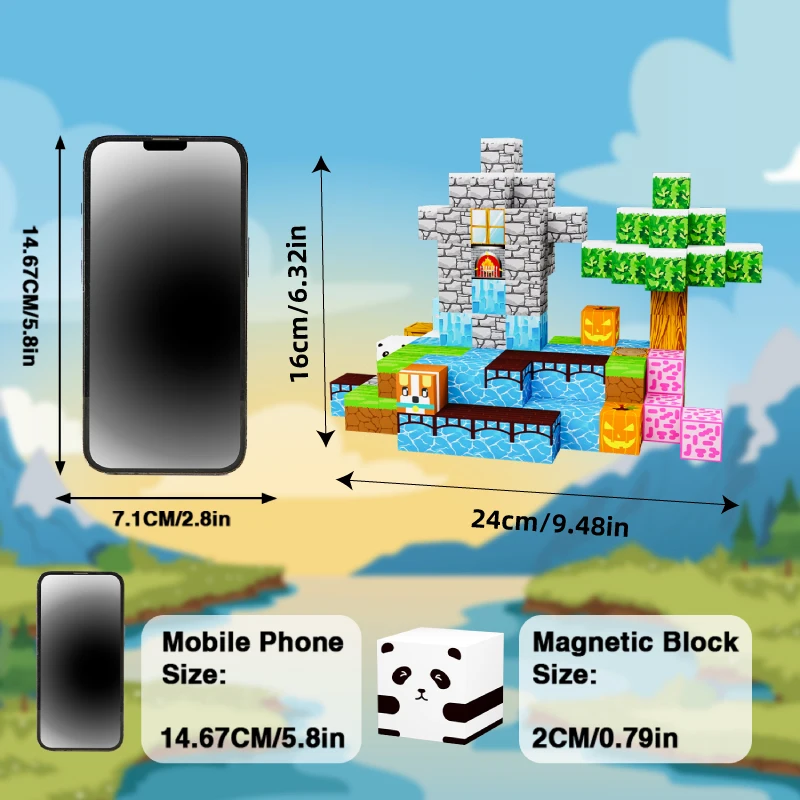 Blocs magnétiques-construire Mine MagnetWorld Edition Cubes magnétiques jouets de construction pour garçons filles jouets sensoriels STEMMontessori