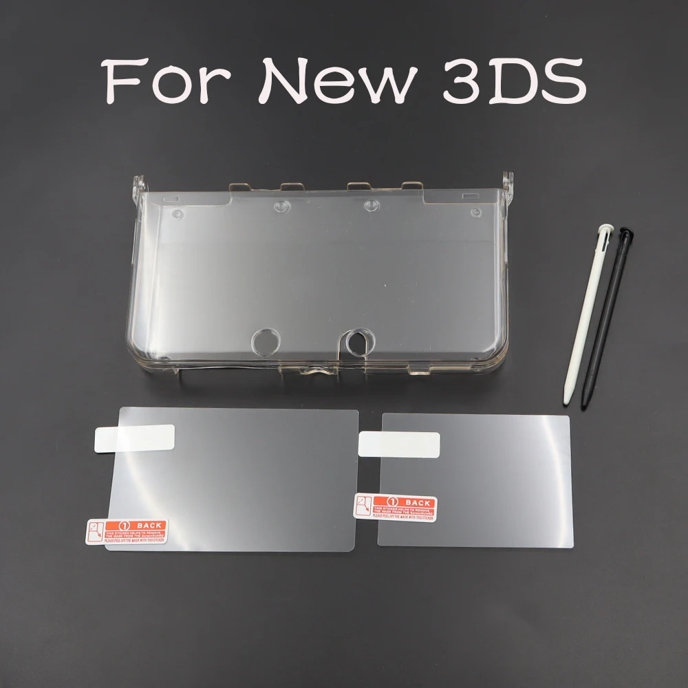 1Set Clear Crystal Protective Case +Dustproof Film +Stylus Pen For NDSL NDSi XL 2DS 3DS XL New 2DS 3DS XL LL Game Console Shell view 5
