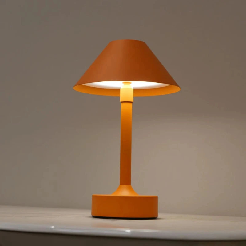 

Modern new wrought iron umbrella light, simple adjustable size bedroom charging touch decorative atmosphere night light