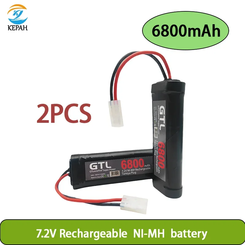 New 7.2V Battery 6800mAh NiMH Batteries Pack For RC Car Truck Buggy Boat Tank Ni-Mh Baterias gray supper power