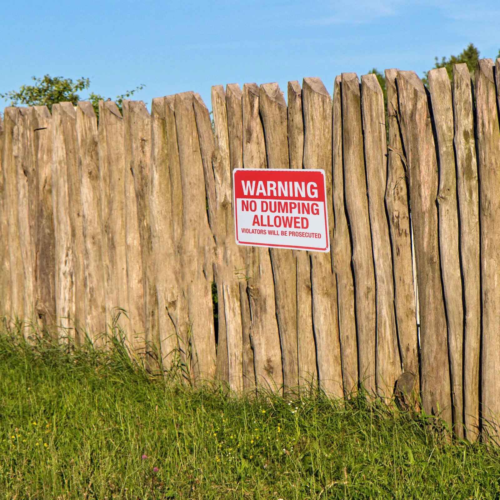 

High Efficiency No Dumping Iron Warning For Public Area Security Caution Violators Will Be Prosecuted Weather Resistant Visible