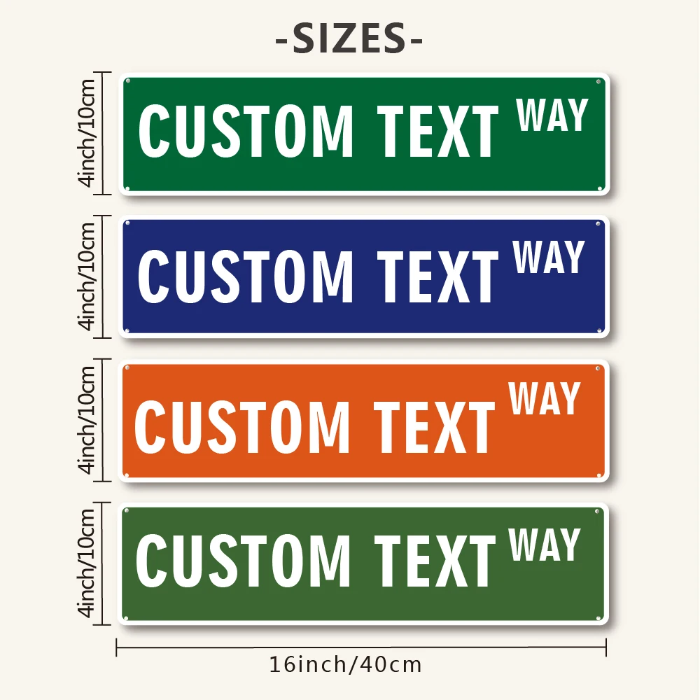 1pc Personalized Custom Traffic Metal Street Sign with Name Text Personalized Text For Office Library & Mall Decor 4X16 Inch image 2