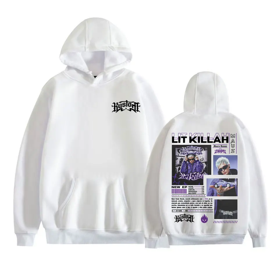 مغني الراب مضاء كيل الله ألبوم جولة 2025 غطاء هوديس الرجال النساء موضة خمر الهيب هوب هوديي عادية Bodywarmer البلوز الشارع الشهير #3