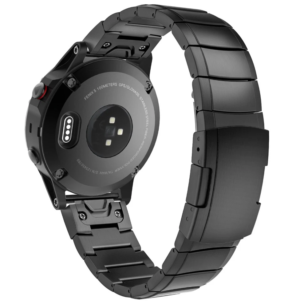 

Stainless Steel Quick Release Watch Band 26mm Compatible Fenix5x Durable Waterproof Metal Strap Smart Wristband Long Lasting