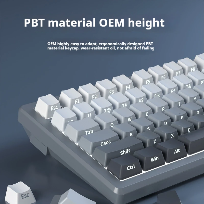 K99 Side Engraved Gradient Pbt Mechanical Keyboard With Hot Swappable Tea Axis And Customized Gaming And Esports Wired Keyboard