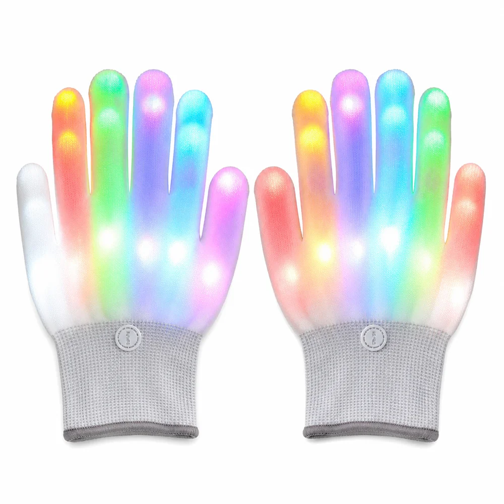 Led Gloves With Luminous Finger Lights For Cosplay Party Festival Stage Performance Handwear Prop