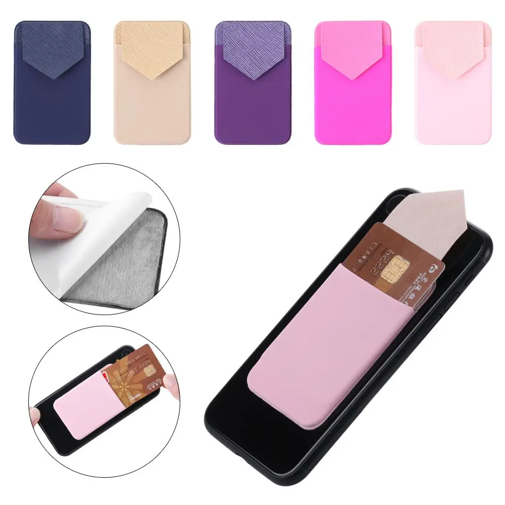 New Phone Card Holder Lycra Universal Wallet Case Slim Pocket Cell phone Pocket Phone Card Holder